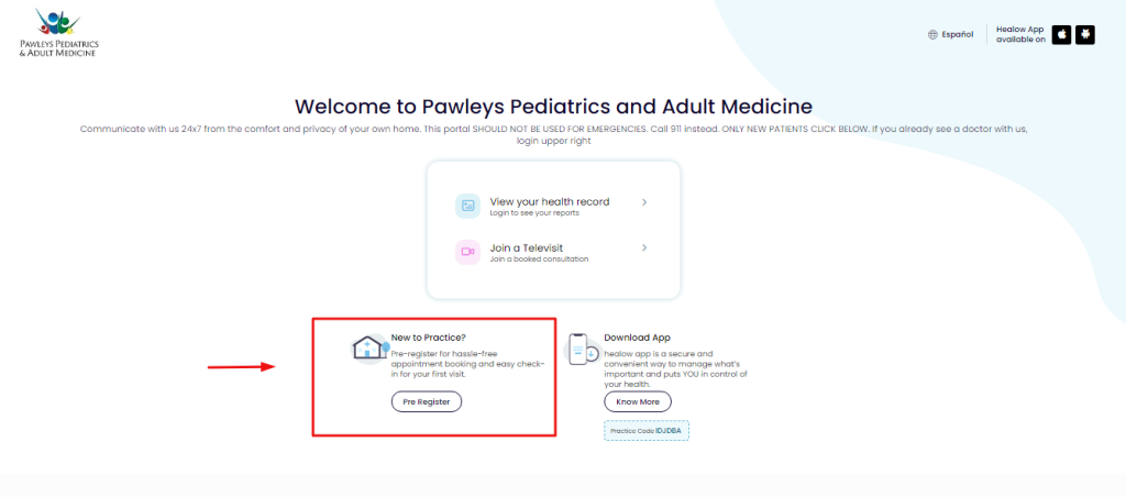 Pawleys Pediatrics Patient Portal
